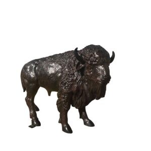 Young Buffalo Aluminum Statue