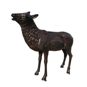 Female Standing Elk Aluminum Statue