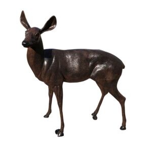 Standing Doe Aluminum Statue