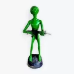 Alien With Rifle Aluminum Statue
