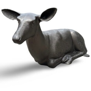 Laying Down Doe Aluminum Statue