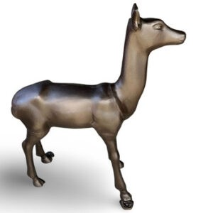 Aluminum Standing Deer Doe Statue