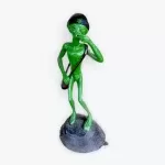 Smoking Alien Aluminum Statue
