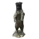 Life Size Standing Aluminum Grizzly Bear Statue