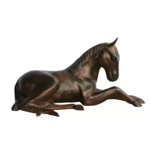 Aluminum Laying Resting Colt Statue