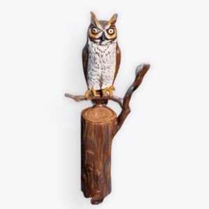 Owl Aluminum Statue - Brown