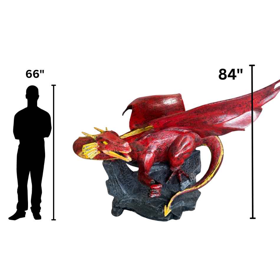 8 Ft aluminum Dragon Statue - Image 6