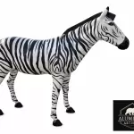 Life size Zebra Aluminum Sculpture