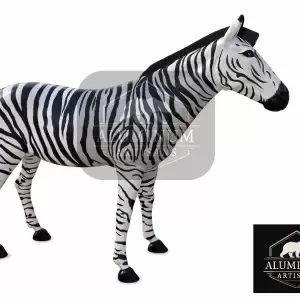 Life size Zebra Aluminum Sculpture