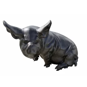 Life size sitting Pig Aluminum Statue