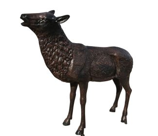 Female Standing Elk Aluminum Statue